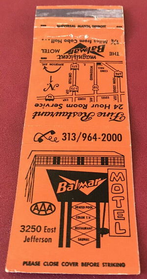 Balmar Motel - Matchbook (newer photo)